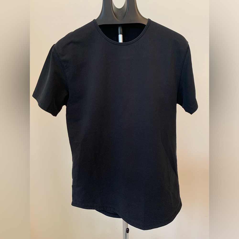 Bylt Basics Drop Cut LUX Short Sleeve Crew Tee‎ Shirt Mens Medium Black